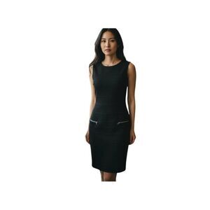 ADRIENNE VITTADINI BLACK DRESS SZ.8 EUC.